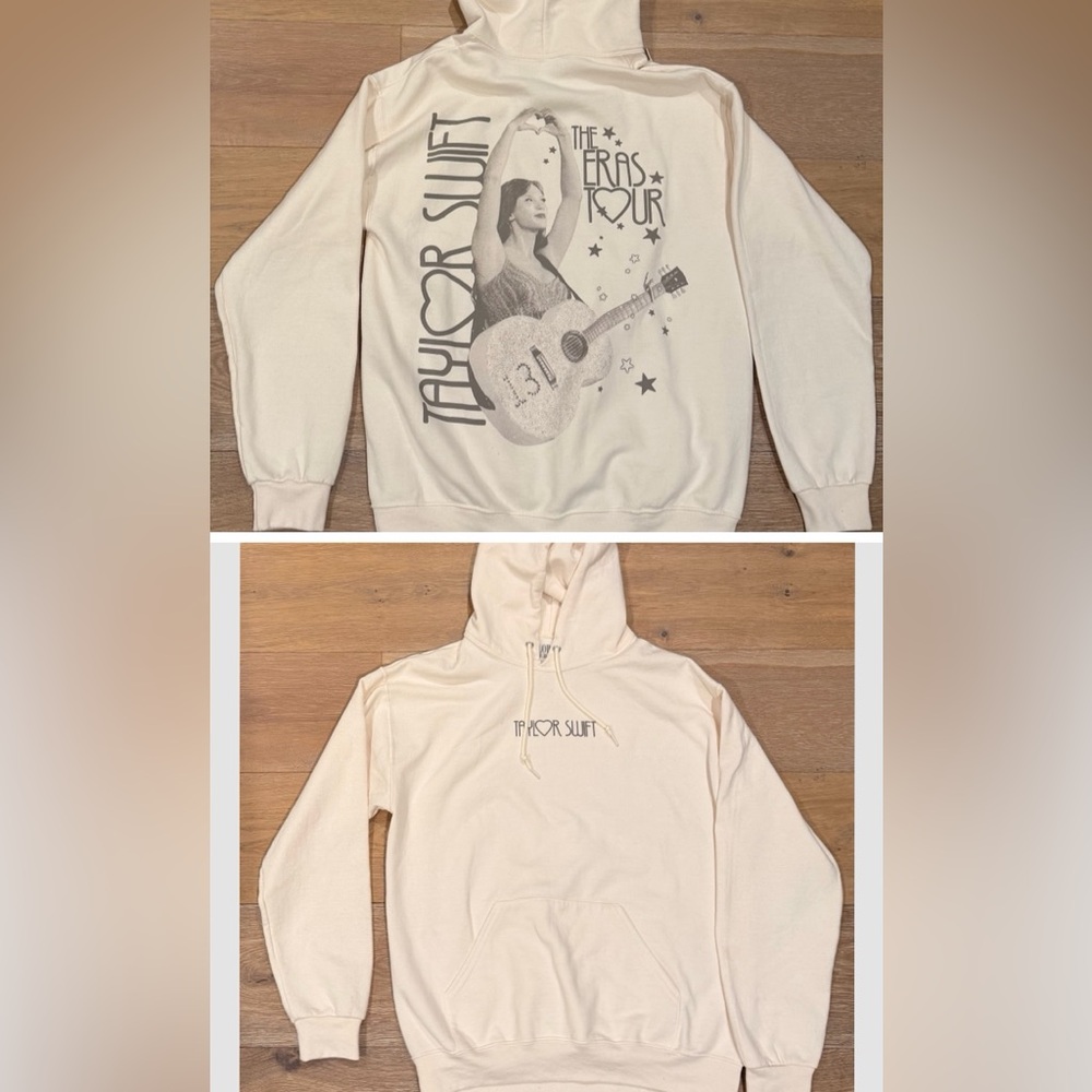 TAYLOR SWIFT Merch- The Eras Tour Fearless Heart Hands Guitar Official Hoodie M